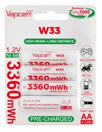 Akumulator (NiMH) Vapcell W33 1.2V AA (R6) 3360 mWh 4 szt.