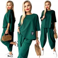 KOMPLET BAWEŁNIANY DAMSKI DRES spodnie + bluza oversize modny ANDI SALE