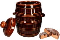 БОЧКА ИЗ КЕРАМОГРАНИТА 5Л ГОРШОК ДЛЯ КВАШЕНИЯ КАМНЯ