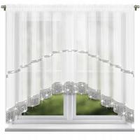 Занавес, украшенный фианитами, вуаль, сшитый бант, белый на ленте, модный 300x150