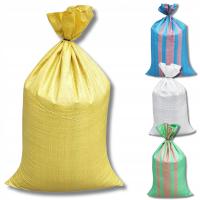 Worki Worek PP 50kg 65x105cm NA ZBOŻE WĘGIEL GRUZ MOCNE 100szt Żółty