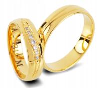 AJUBILER золотые обручальные кольца пара 5мм P. 585