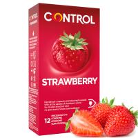 Prezerwatywy CONTROL STRAWBERRY 12 szt. nawilżane słodki smak truskawki
