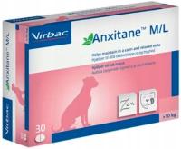 Virbac Anxitane M/L Pies 30 tabletek na stres i niepokój u psa