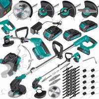 Аккумуляторный триммер, кусторез, кусторез, щит, ножи, леска, набор 2aku