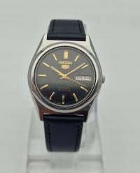 СТАЛЬНЫЕ МУЖСКИЕ ЧАСЫ SEIKO 5 AUTOMATIC 21 JEWELS 80-Х - БЕЛЫЙ ВОРОН