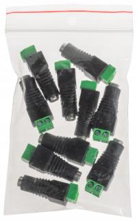 G-55 GNIAZDO ŻEŃSKIE ZASILAJĄCE DC PROSTE SKRĘCANE ZACISKI 2.1 /5.5 10 SZT