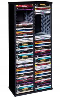 Stojak na płyty filmy DVD gry XBOX 360 WII PC regał 120 płyt czarny