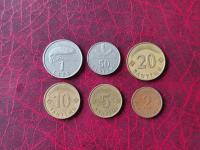Zestaw Monet Łotwa Łaty w bilonie 6 sztuk