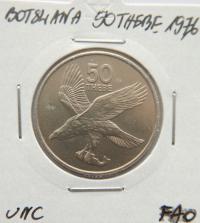 BOTSWANA 50 THEBE 1976 PTAK OD 1 ZŁ