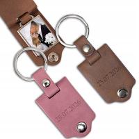 Брелок для ключей с фото и датой