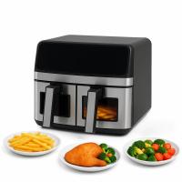 ОБЕЗЖИРЕННАЯ ФРИТЮРНИЦА ДВОЙНАЯ ВОЗДУШНАЯ ФРИТЮРНИЦА 9Л 2200 ВТ ДВУХКАМЕРНАЯ ДУХОВКА