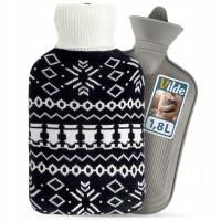 Duży TERMOFOR W SWETERKU pokrowcu ogrzewacz podgrzewacz gumowy na wodę XXL