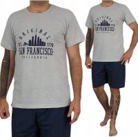 Мужская пижама футболка логотип хлопок