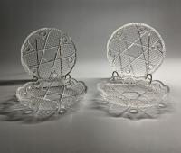 SZKLANE TALERZYKI BOGATO ZDOBIONE 4 SZT.