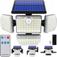 Светодиодный светильник на солнечной батарее, уличный садовый светильник с датчиком движения и сумерками, пульт дистанционного управления 4 в 1