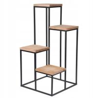 Industrialny kwietnik stojący Duży 4 Poziomowy 68x34cm do Salonu Metal Mdf