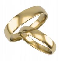 ЗОЛОТЫЕ обручальные КОЛЬЦА-проба 375, полукруглый, 4 мм