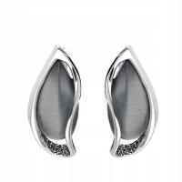 KLIPSY SREBRNE SREBRZYSTA MASA PERŁOWA K438 SREBRO 925