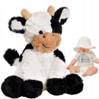 MASKOTKI PLUSZOWE KROWA MLECZNA WYPELNIACZ BAWELNA PP 22CM CZARNY