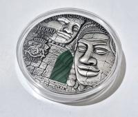 SILVER COIN CONGO 2016 10000 FRANCS ANGKOR WAT MALACHITE 1KG