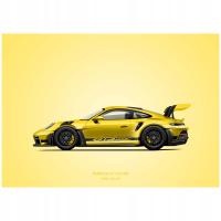 Plakat Porsche 911 GT3 RS 50x70cm obrazek do domu samochodowy na ścianę