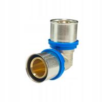 Kolano zaprasowywane PEX 16x16 kolanko zaciskowe mosiądz UTH KINSTALE