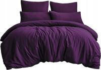 JEDNOLITY KOMPLET POŚCIELI COMFORT 160X200 TRZYCZĘŚCIOWY FIOLETOWY