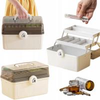 Большой выдвижной органайзер контейнер для таблеток 30 x 20 x 16 см