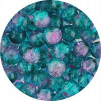 Стеклянные бусины CRACKLE двухцветный Celadon / фиолетовый 8 мм 50шт