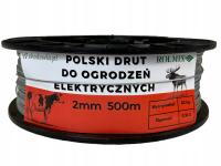 Polski Drut do pastucha ogrodzenia elektr 2mm 500m