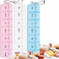 ORGANIZER NA LEKI WITAMINY LEKARSTWA SUPLEMENTY POJEMNIK TYGODNIOWY 7 DNI