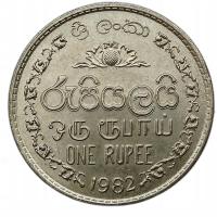 SRI LANKA 1 RUPIA 1982 4C5