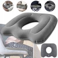 NADMUCHIWANA PODUSZKA ORTOPEDYCZNA DO SIEDZENIA SZARY W KSZTAŁCIE PĄCZKA
