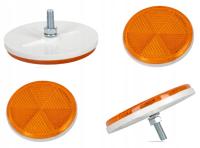 Odblaski boczne pomarańczowe - WSK125 WSK175 - 4 sztuki nakrętki podkładki