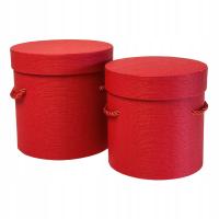 Pudełko Pudełka Flower Box do Kwiatów Ozdoba Komplet 2 sztuki Czerwone