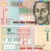 # KOLUMBIA - 2000 PESOS - 2014 - P-457aa - UNC