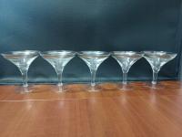 KIELISZKI DO MARTINI ZE ZŁOTĄ LAMÓWKĄ SZKŁO Z PRL