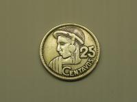 58786/ 25 CENTAVOS 1956 GWATEMALA (SREBRO)