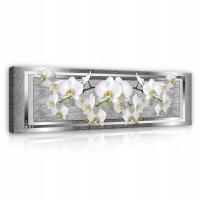 Картина цветы орхидеи для спальни гостиной холст стены большой 3D 145X45