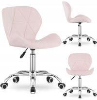 Офисное кресло вращающееся кресло обитое велюром на колесах розовое общежитие