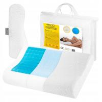 ПРОФИЛИРОВАННАЯ ОРТОПЕДИЧЕСКАЯ ПОДУШКА С РАССЛАБЛЯЮЩЕЙ И ОХЛАЖДАЮЩЕЙ ГЕЛЕВОЙ ВСТАВКОЙ