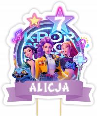 Topper z imieniem Dekoracja Tort urodziny dzieci HUNTRIX - IMIĘ + WIEK