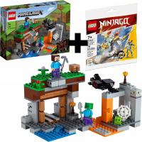 LEGO Minecraft Opuszczona kopalnia 21166 + Lodowy smok 30649