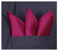 ŻAKARDOWA Z MIKROFIBRY Poszetka 30x30 Wypustka Męska Amarantowa GREG b112