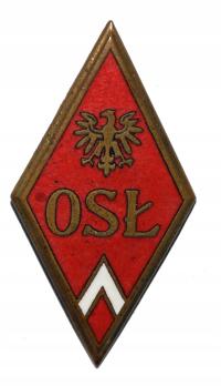 Odznaka Oficerska Szkoła Łączności OSŁ wzór 1952 oryginał Zegrze