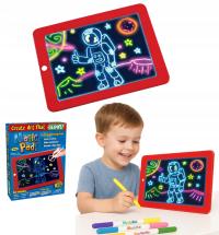 Tablet dla dziecka LED magiczna tablica znikopis z efektami świetlnymi