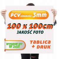 Druk UV PCV 3mm 1000x1000mm Tablica Szyld Plansza wydrukiem Płyta reklamowa