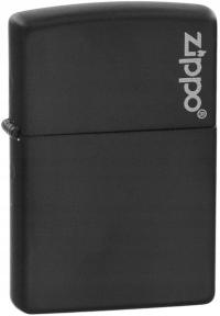 Зажигалка Zippo 218zl Classic Black Matte с логотипом оригинальная классическая