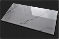 Плитка для пола стены керамогранит белый мрамор блеск 120x60 CERAL